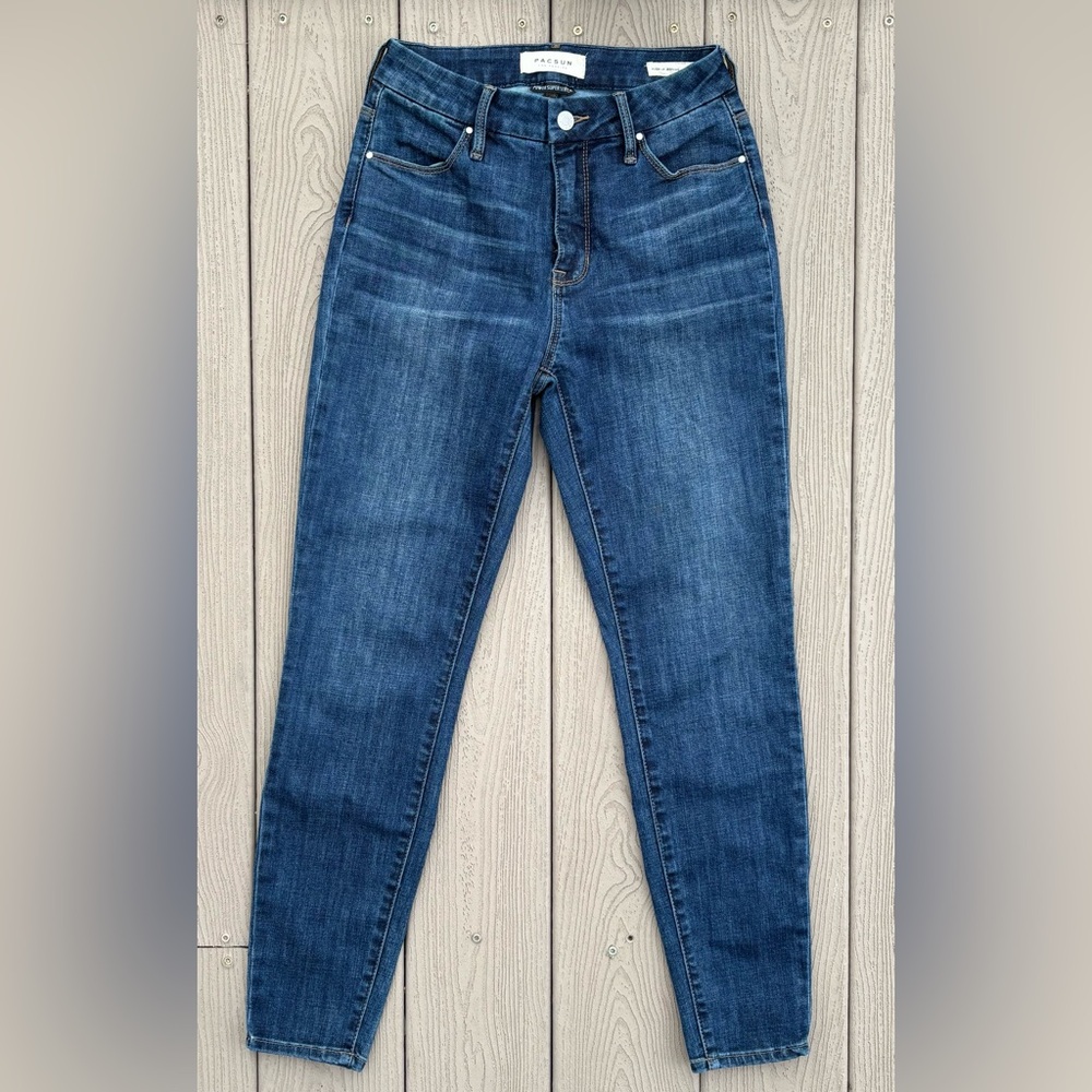 PacSun Dark Blue Power Super Stretch Push Up Jeggings